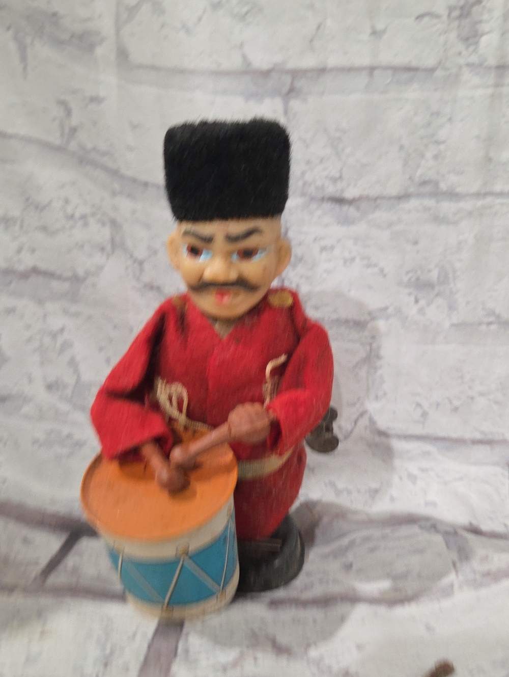 Vintage Marx Russian Military Red Drummer Toy Soldier
